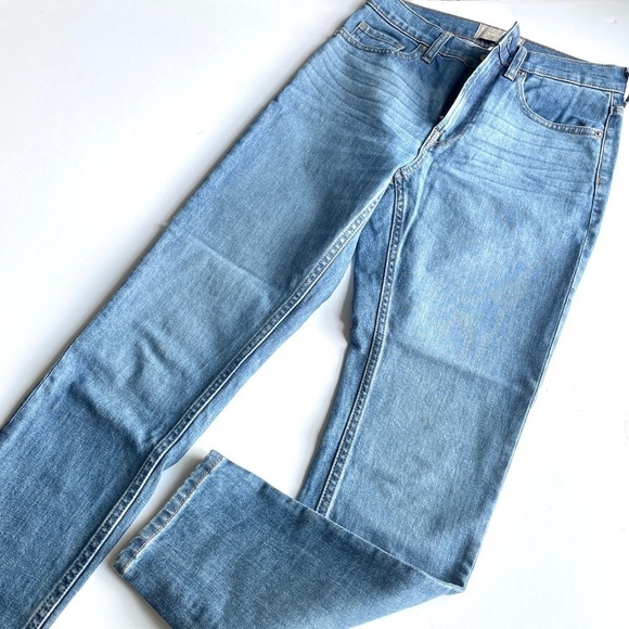 Everlane Blue Straight Leg High Waisted Jeans - Picture 1 of 13